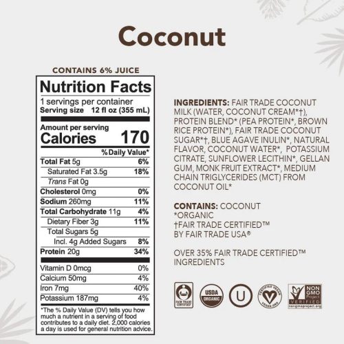 coconut drink nut panel 207244